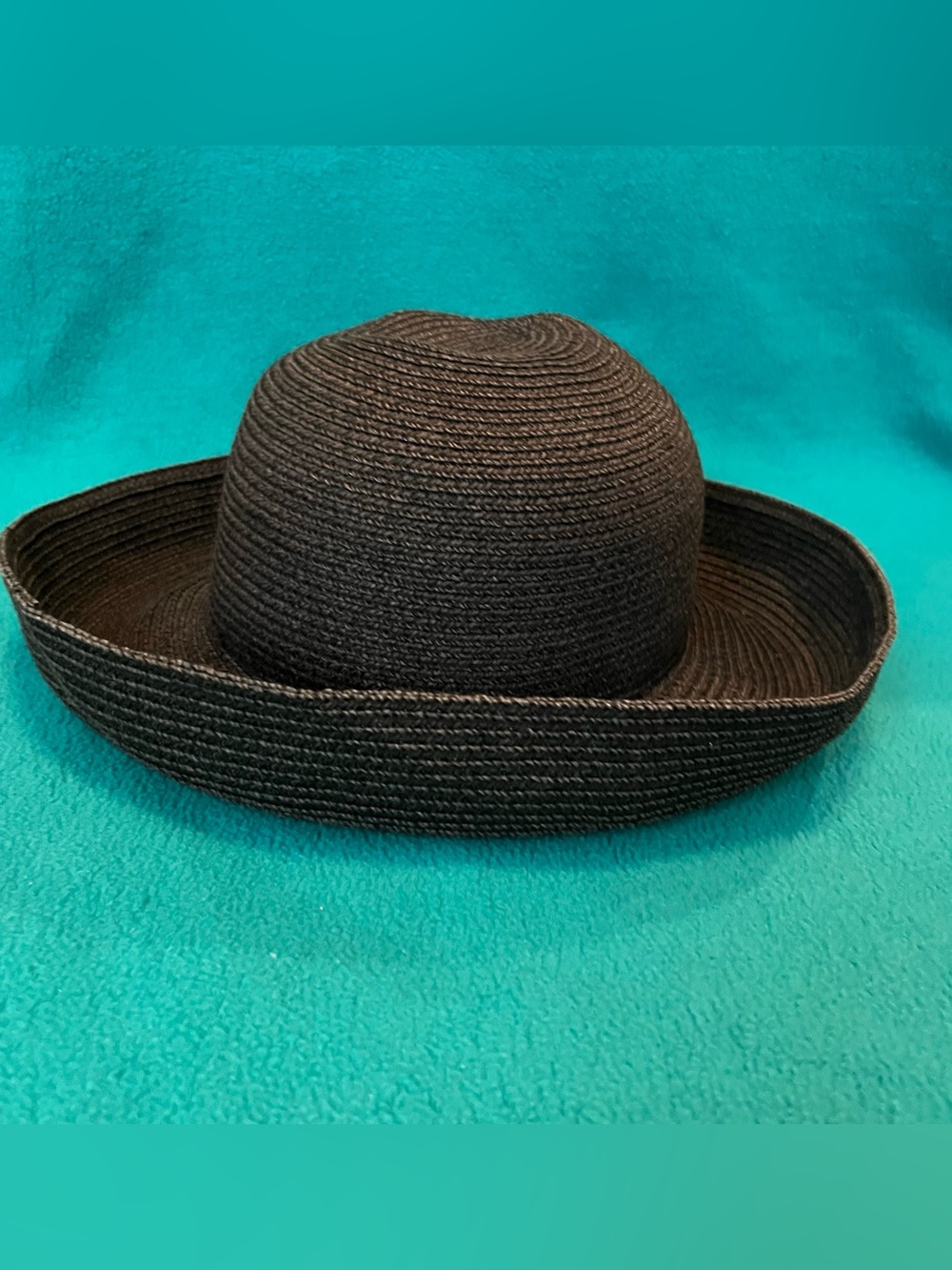 Betmar Classic Black Wide-Brim Straw Sun Hat